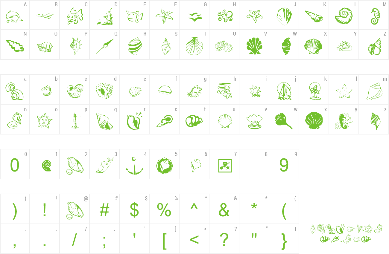 Font KR Down By The Sea preview